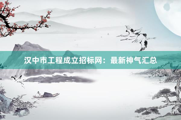汉中市工程成立招标网：最新神气汇总